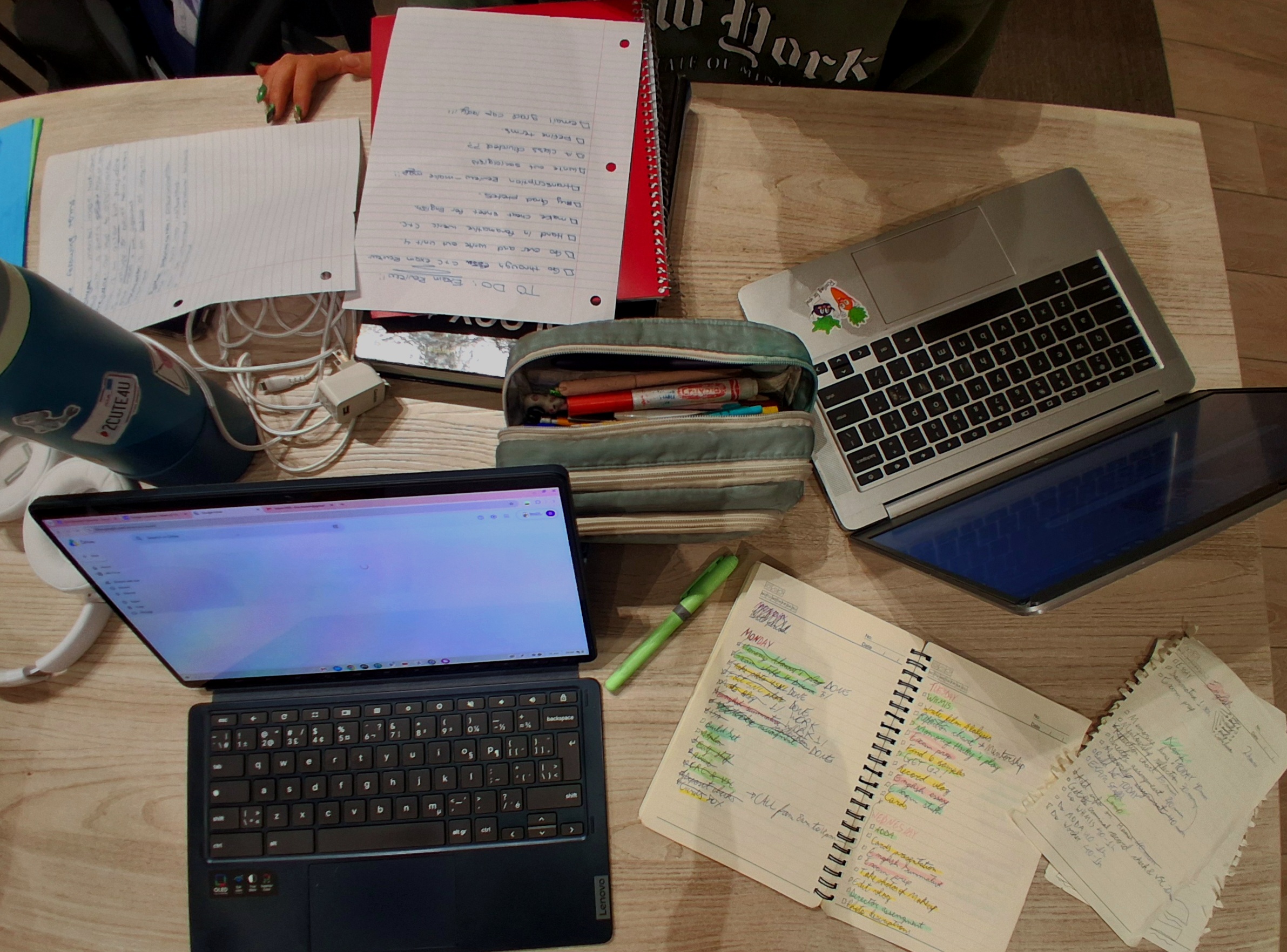 Study desk with laptops and notebooks — Blog