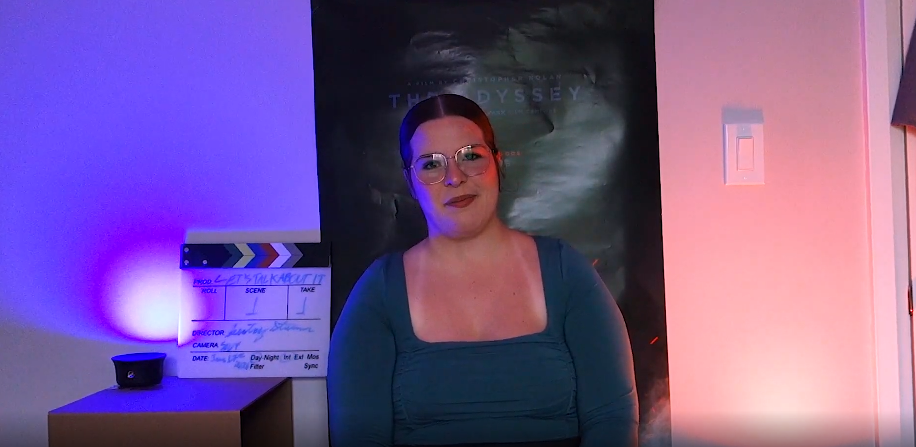 Beatriz with a film clapperboard — Film Analysis